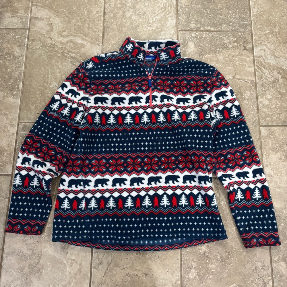 Chubbies Men's The Bearly Wild Quarter-Zip Fleece‎ Pullover sz XL